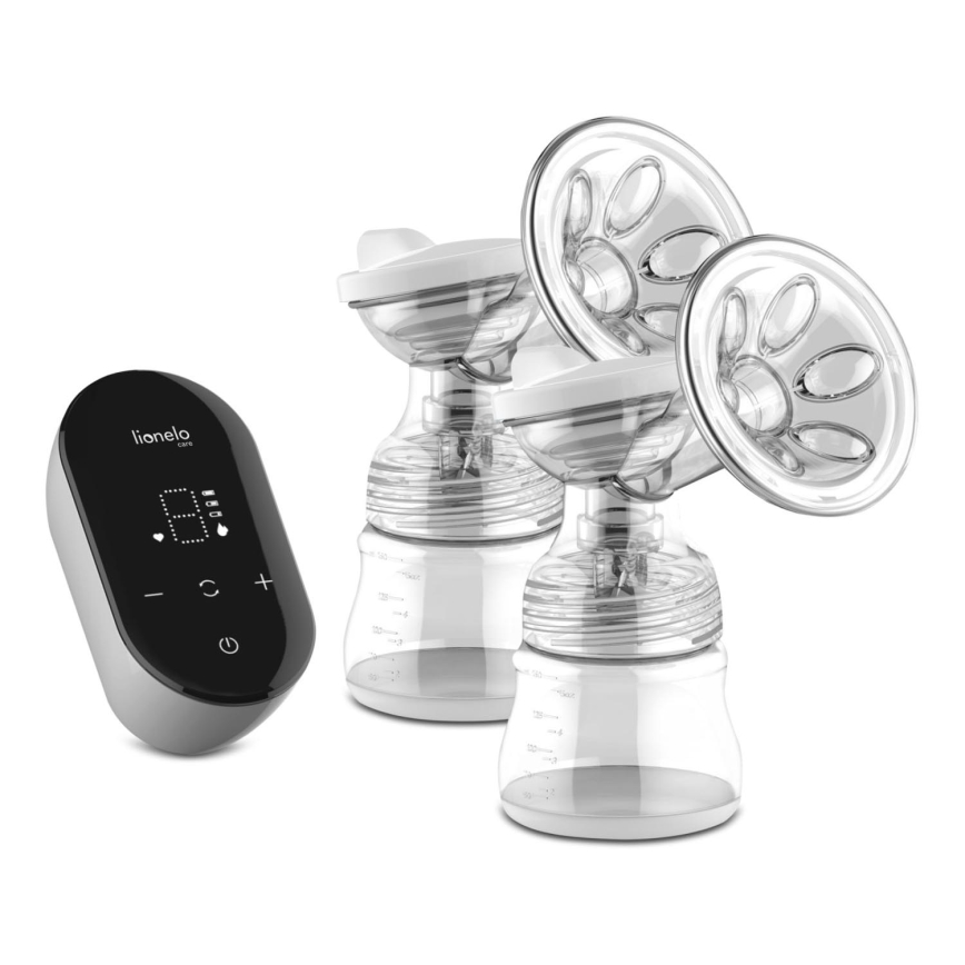 Lionelo - Elektrische, wiederaufladbare duale Brustpumpe TWEE GO 5V 1100 mAh 150 ml