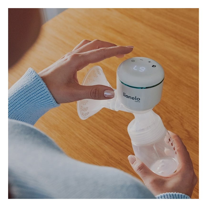 Lionelo - Wiederaufladbare elektrische Muttermilchpumpe FIDI PLUS 5V 1200 mAh 180 ml