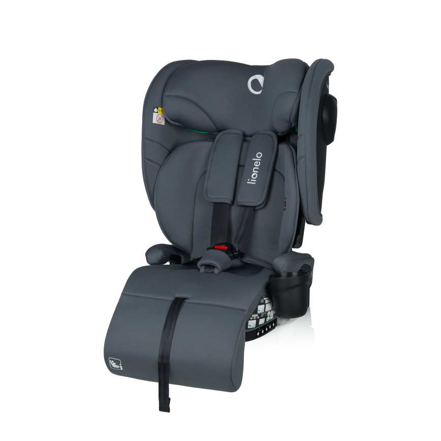 Lionelo - Faltbarer i-Size-Kindersitz NELLY 76-150 cm Grau Graphit
