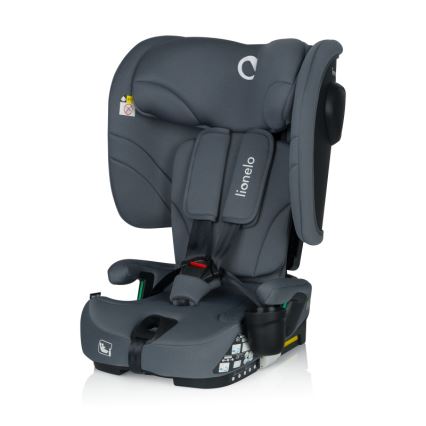 Lionelo - Faltbarer i-Size-Kindersitz NELLY 76-150 cm Grau Graphit