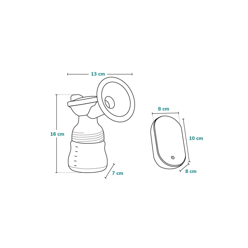 Lionelo - FIDI GO Tiralatte elettrico ricaricabile, 1200 mAh, 150 ml