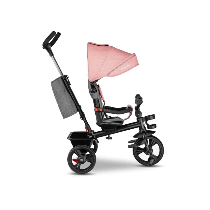 Lionelo - HAARI Kinder-Dreirad, rosa/grau