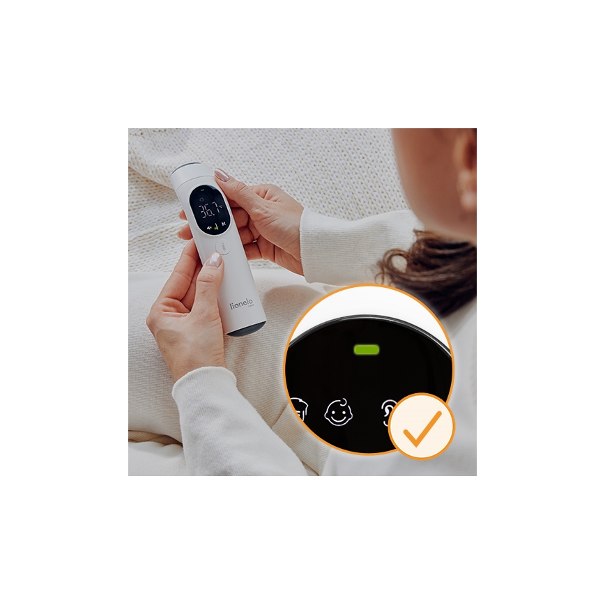 Lionelo - Infrarot-Fieberthermometer FEVERSCAN 2xAAA