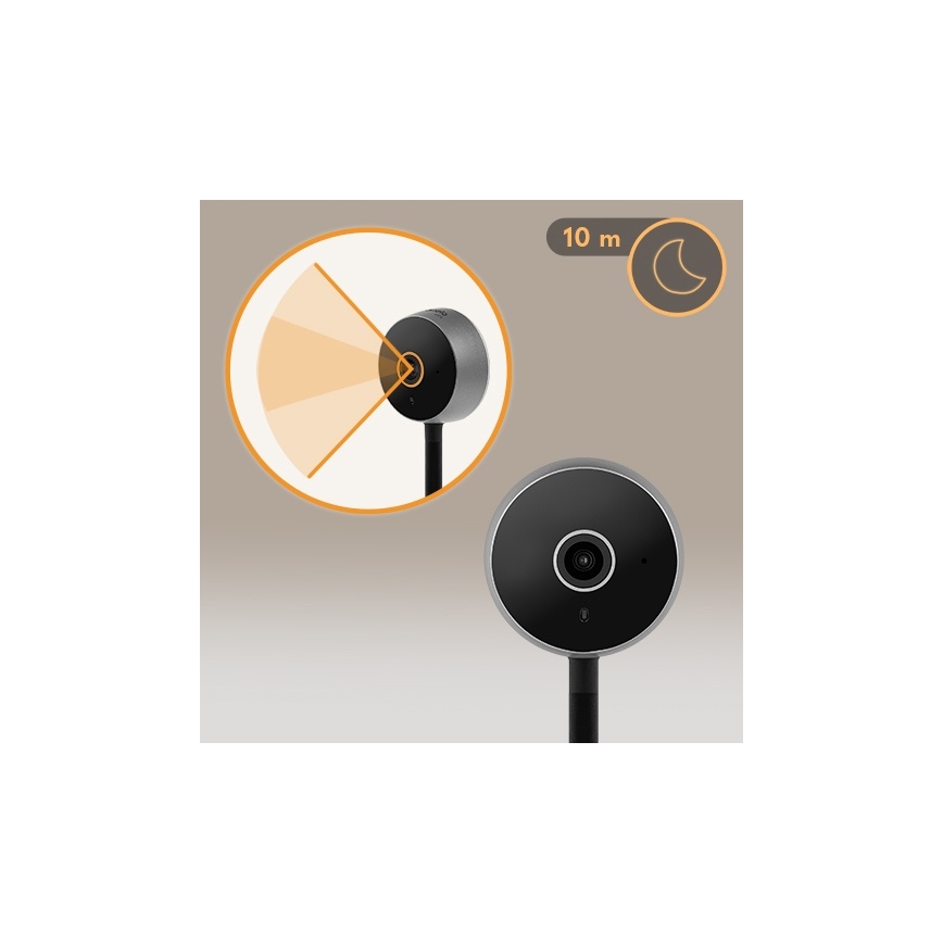 Lionelo - Intelligentes Babyphone BABYLINE SMART Wi‑Fi Schwarz