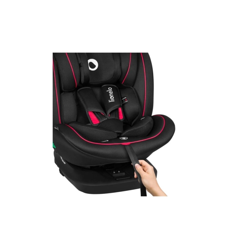 Lionelo - Kindersitz BASTIAAN i‑Size 40–150 cm schwarz/rot