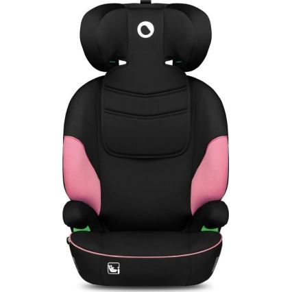 Lionelo - Kindersitz LARS i-Size für 100–150 cm, Schwarz/Rosa