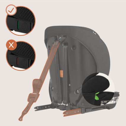 Lionelo - Kindersitz LEVI FIX i-Size 76-150 cm Schwarz Carbon