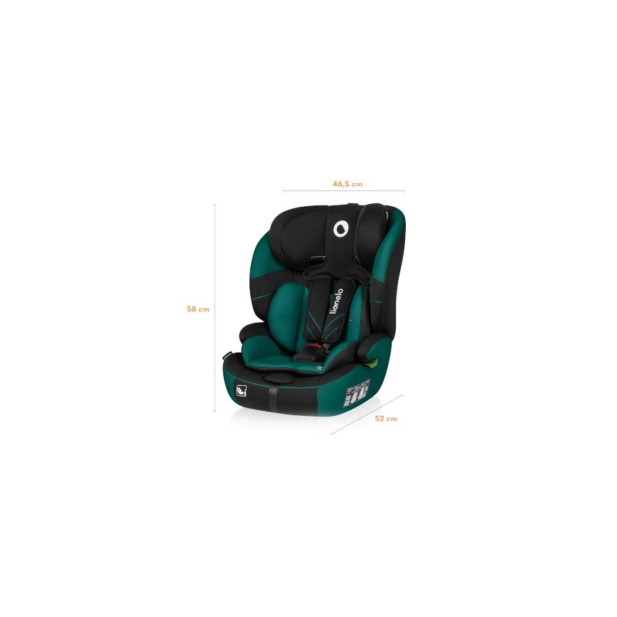 Lionelo - Kindersitz LEVI ONE i-Size 76-150 cm schwarz/grün
