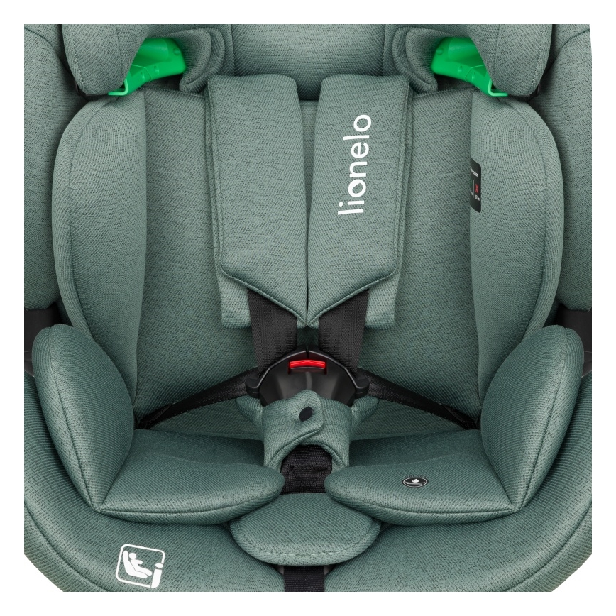 Lionelo - Autokindersitz mit drehbarer Basis LAVENDER i-Size 76-150 cm Pistaziengrün