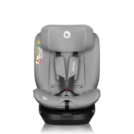 Lionelo - Kindersitz mit drehbarer Basis BRAVE i-Size 40-150 cm Grey Stone