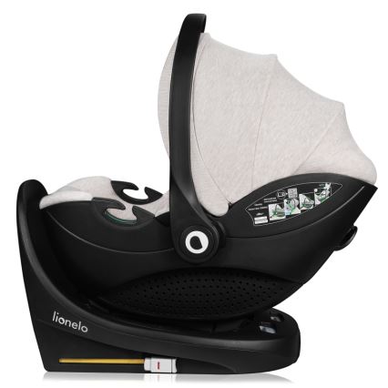 Lionelo - Kindersitz MOXIE SET i-Size mit drehbarer Basis 40-87 cm Sandbeige