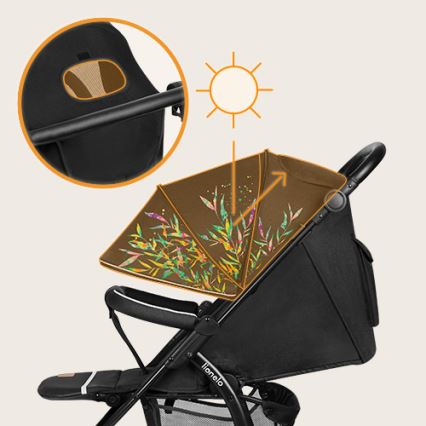 Lionelo - Kinderwagen ANNET TOUR schwarz/grün