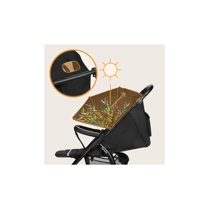 Lionelo - Kinderwagen ANNET TOUR schwarz/grün