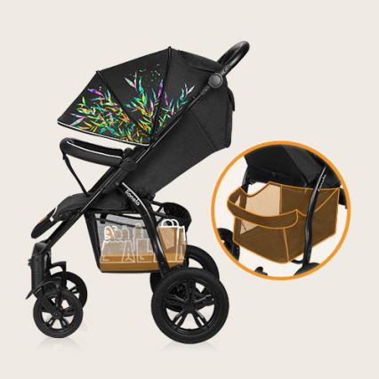 Lionelo - Kinderwagen ANNET TOUR schwarz/grün