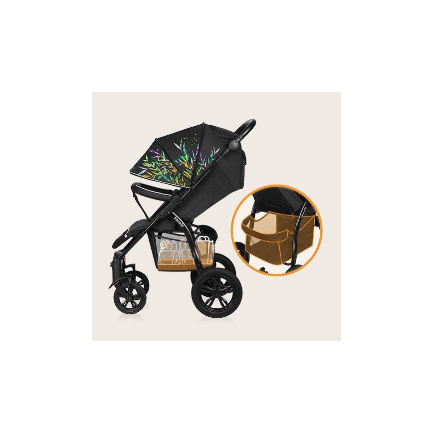 Lionelo - Kinderwagen ANNET TOUR schwarz/grün