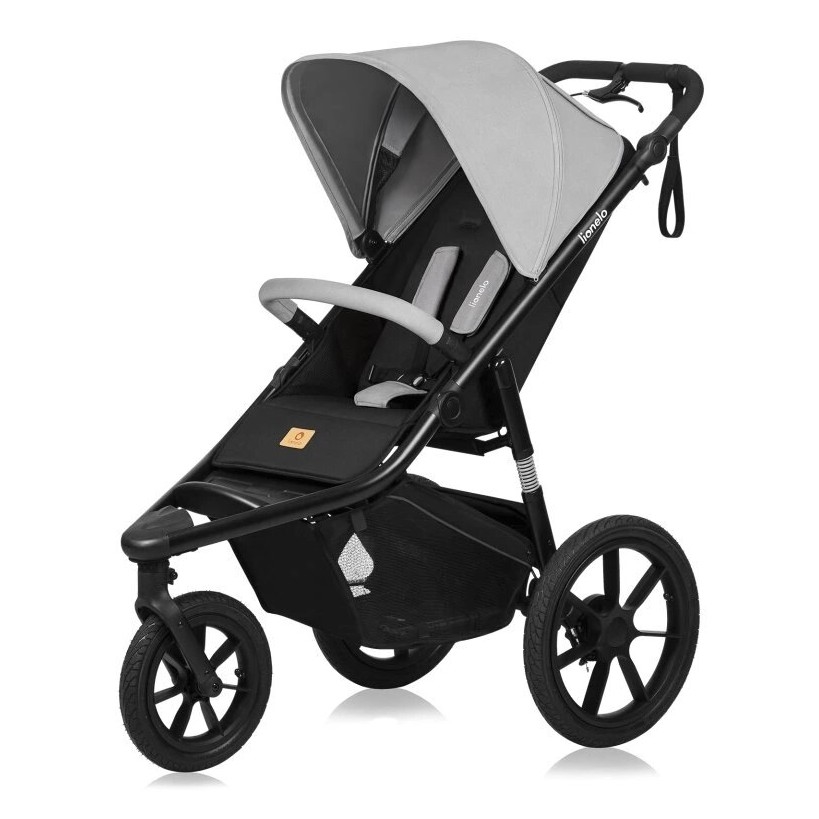 Lionelo - Kinderwagen AZURA schwarz/grau