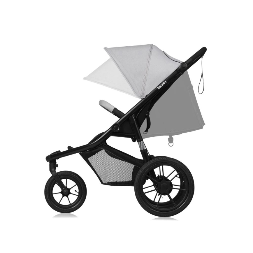 Lionelo - Kinderwagen AZURA schwarz/grau