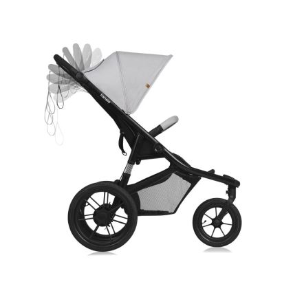Lionelo - Kinderwagen AZURA schwarz/grau