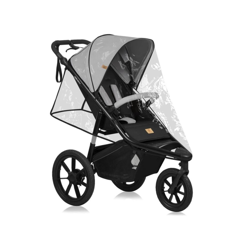 Lionelo - Kinderwagen AZURA schwarz/grau