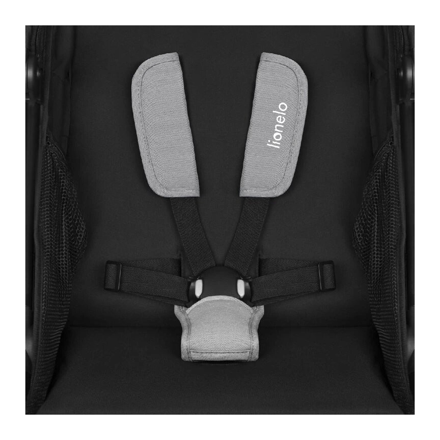 Lionelo - Kinderwagen AZURA schwarz/grau