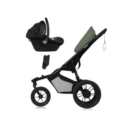 Lionelo - Kinderwagen AZURA schwarz/grün