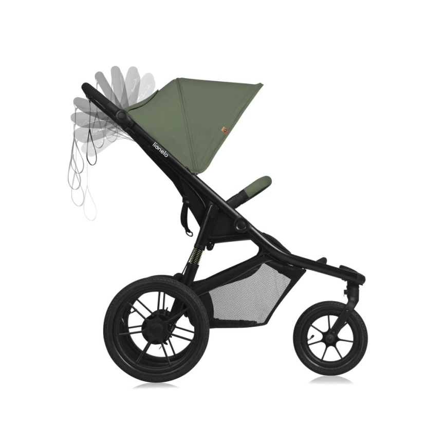 Lionelo - Kinderwagen AZURA schwarz/grün