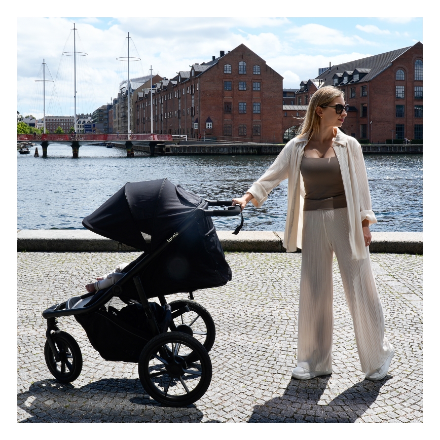 Lionelo - Kinderwagen AZURA schwarz