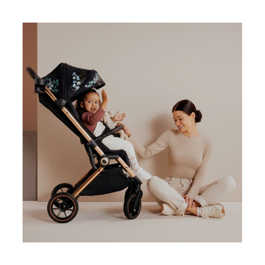 Lionelo - Kinderwagen CLOE schwarz/blau/golden