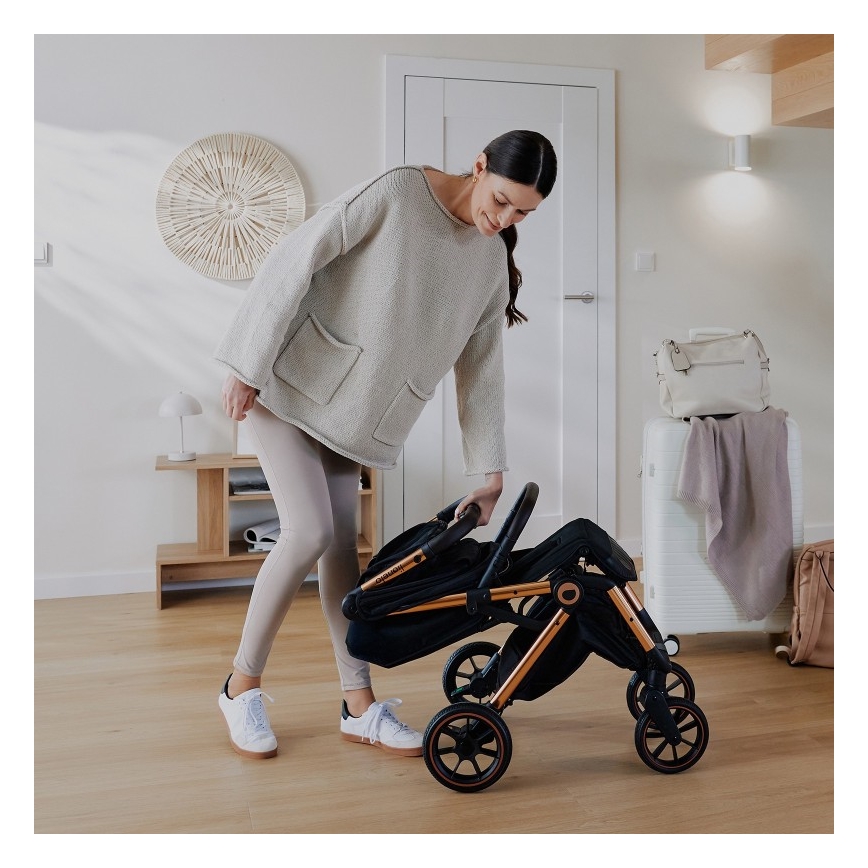 Lionelo - Kinderwagen CLOE schwarz/golden