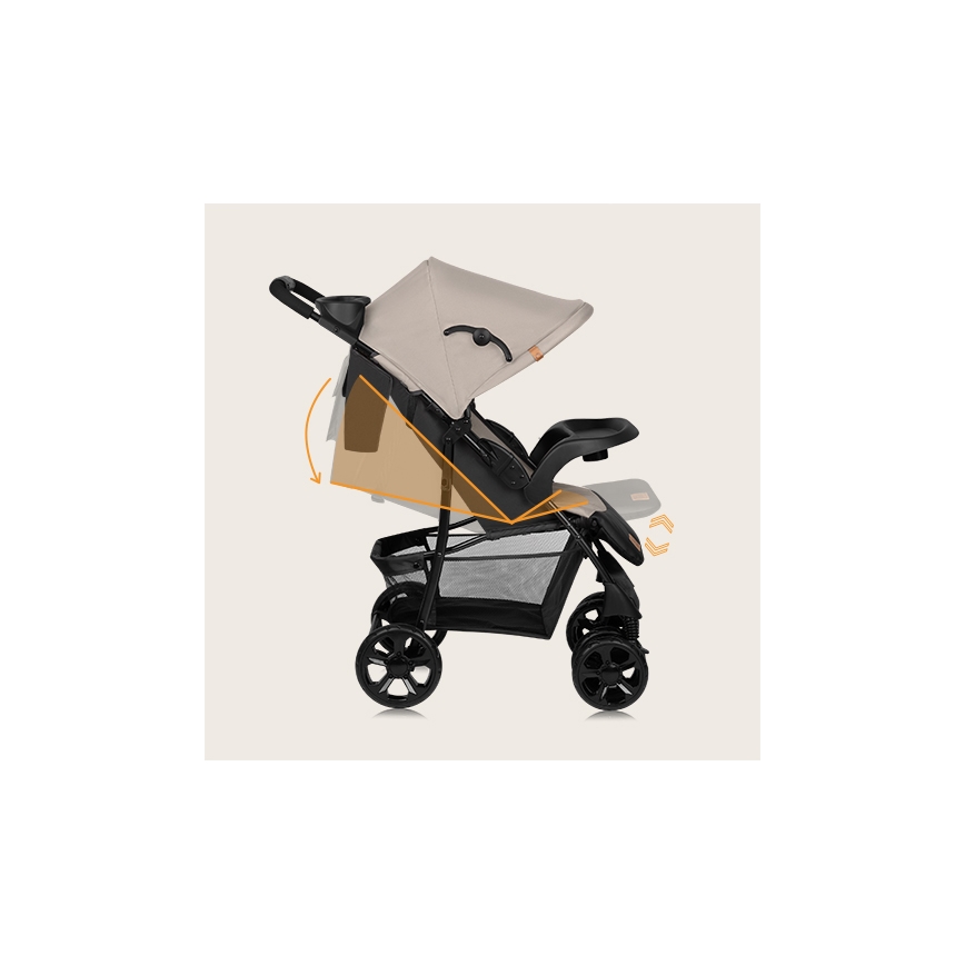 Lionelo - Kinderwagen EMMA PLUS beige/schwarz