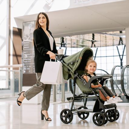 Lionelo - Kinderwagen EMMA PLUS grün/schwarz