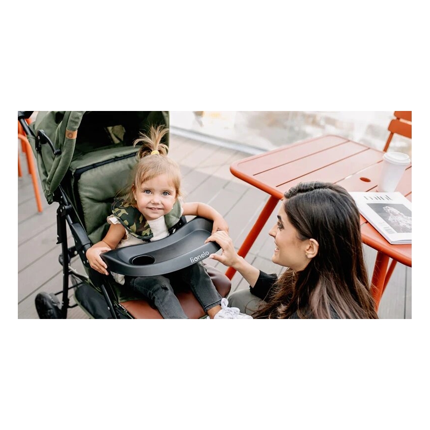 Lionelo - Kinderwagen EMMA PLUS grün/schwarz