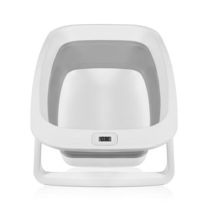 Lionelo - Klappbare Baby-Badewanne mit Thermometer BABY BUBBLE 2x LR44 Taubengrau