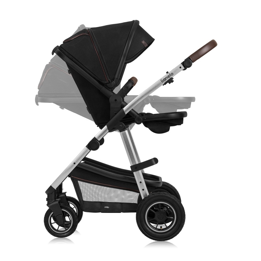 Lionelo - Kombi-Kinderwagen 2-in-1 AMBER Black Silver