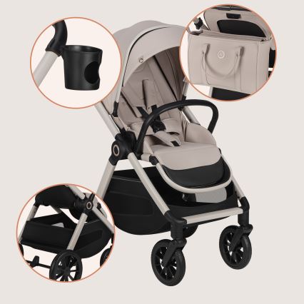 Lionelo - Kombi-Kinderwagen 2-in-1 LAYLA Sandbeige