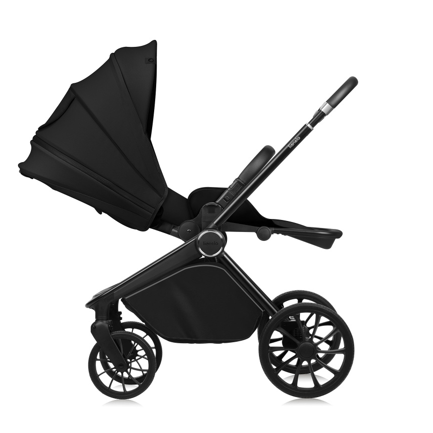 Lionelo - Kombi-Kinderwagen 2-in-1 MIKA PLUS Black Onyx