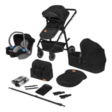 Lionelo - Kombi-Kinderwagen 3-in-1 BIANKA Schwarzer Onyx