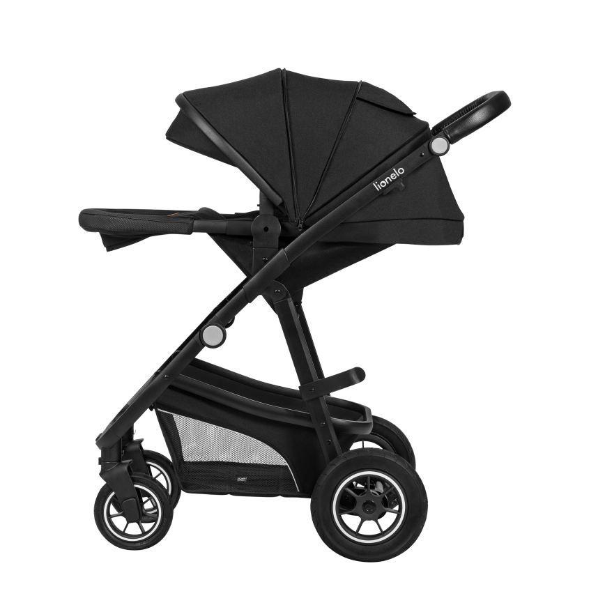 Lionelo - Kombi-Kinderwagen 3-in-1 BIANKA Schwarzer Onyx