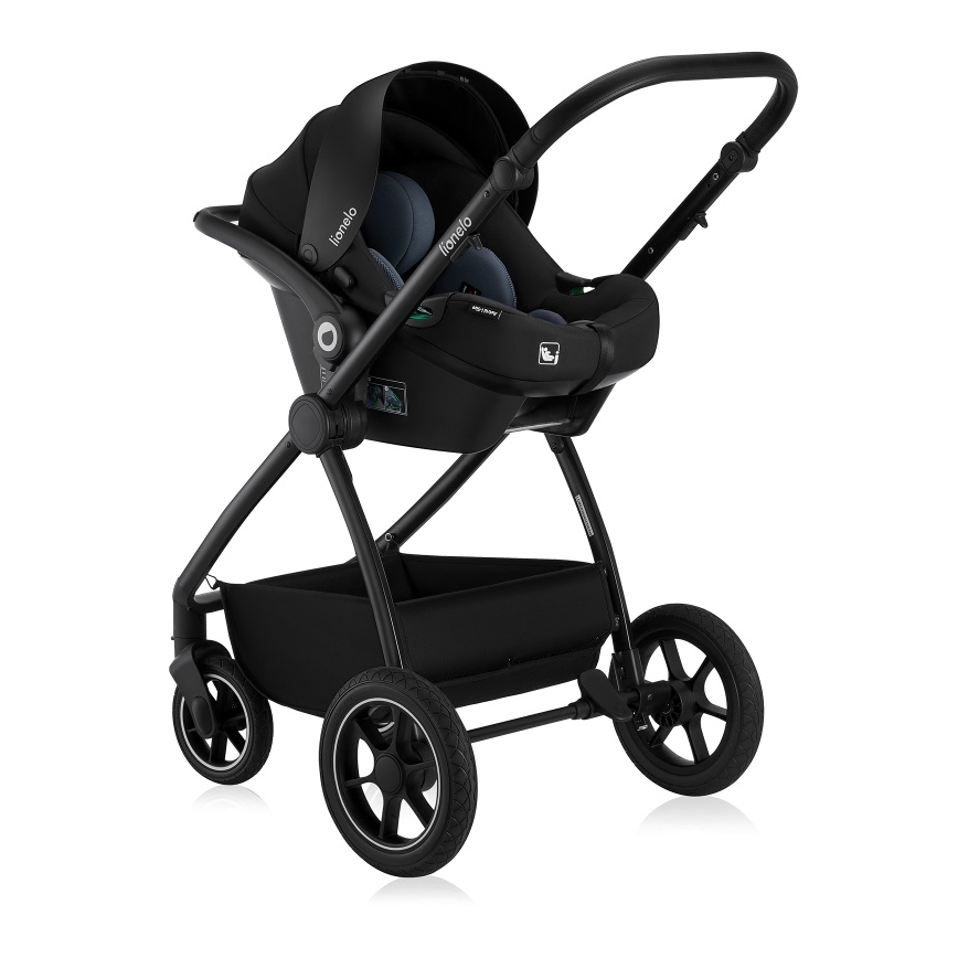 Lionelo - Kombi-Kinderwagen 3-in-1 MERIL Black Onyx