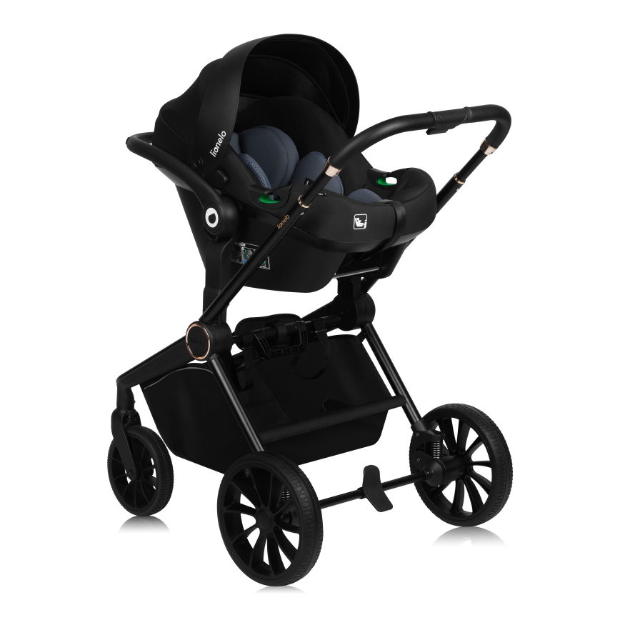 Lionelo - Kombi-Kinderwagen 3-in-1 MIKA PLUS Braun-Rost