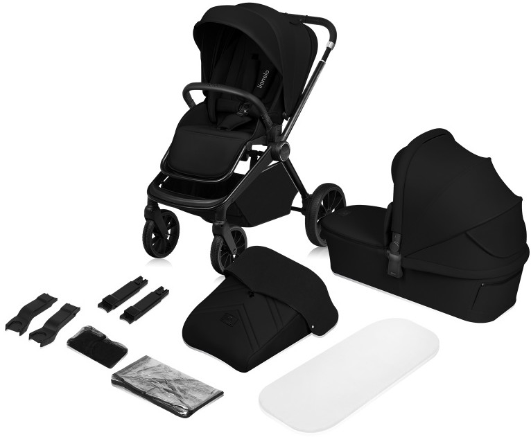 Lionelo - Kombikinderwagen 2-in-1 MIKA PLUS Onyx-Schwarz