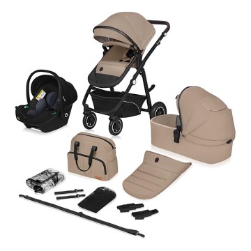 Lionelo - Kombinierter 3-in-1-Kinderwagen BIANKA Beige Sand