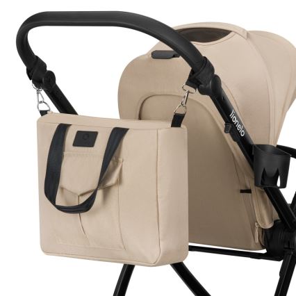 Lionelo - Kombinierter 3-in-1-Kinderwagen MERIL Beige Sand