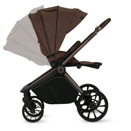 Lionelo - Kombinierter 3-in-1-Kinderwagen MIKA PLUS Mocha Mousse