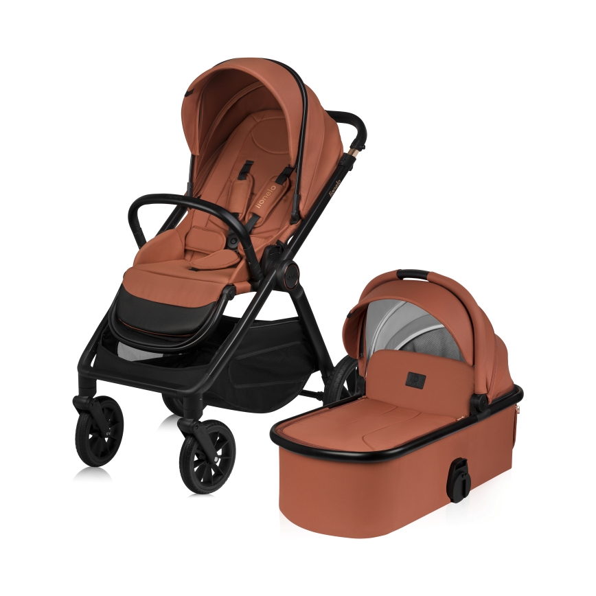 Lionelo - Kombinierter Kinderwagen 2-in-1 LAYLA Braun-Rost
