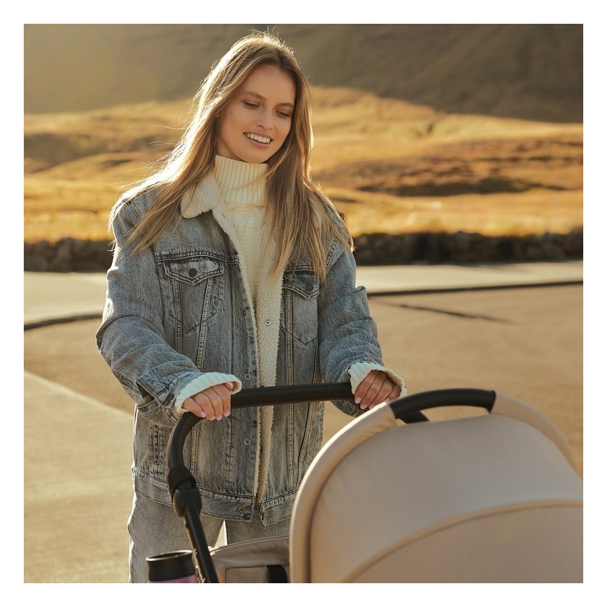 Lionelo - Kombinierter Kinderwagen 3-in-1 MERIL Beige Sand
