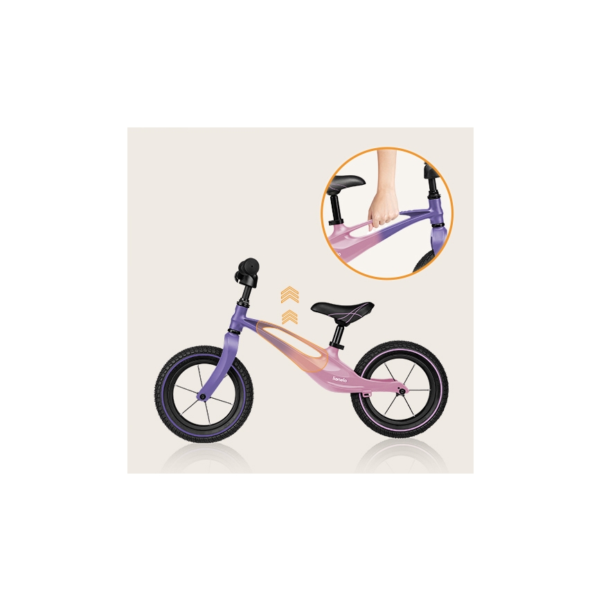 Lionelo - Laufrad BART AIR violett/rosa