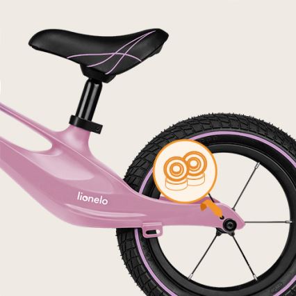 Lionelo - Laufrad BART AIR violett/rosa