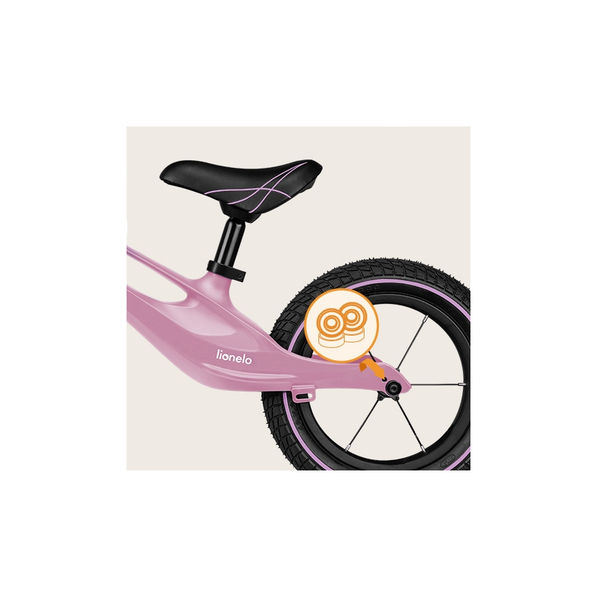 Lionelo - Laufrad BART AIR violett/rosa