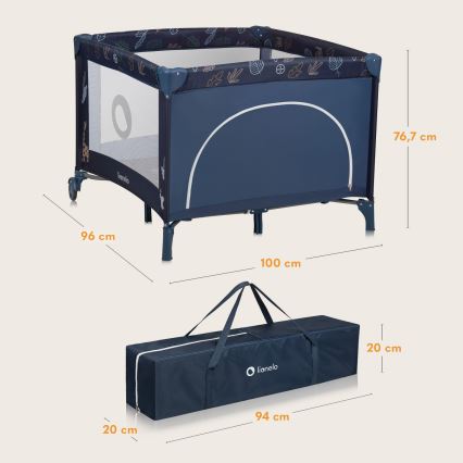 Lionelo - Laufstall BONNIE Blue Navy